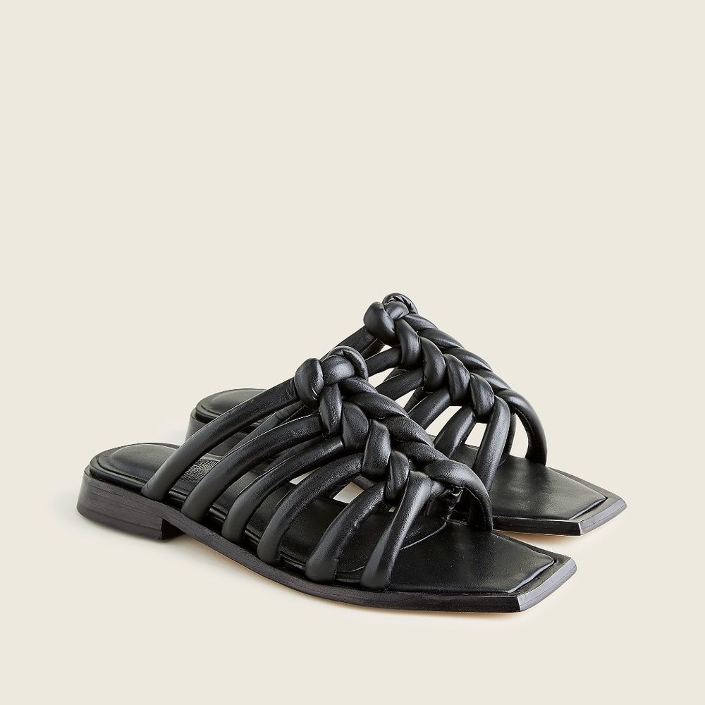 Wal & Pai x JCREW Size 6.5 (EU 37) Ivar Sandals in Black Leather